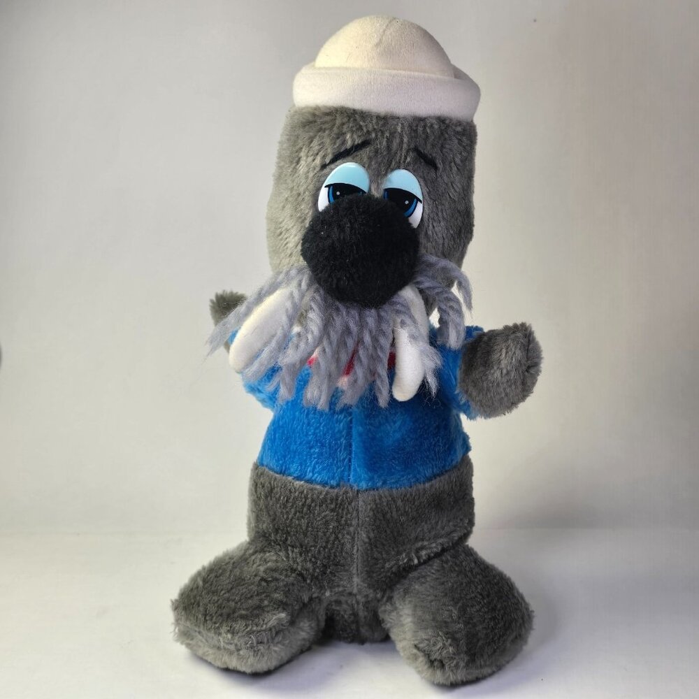 Vintage Plush Brechner Walrus Sailor Stuffed Animal Carnival Stuffed Animal Toy